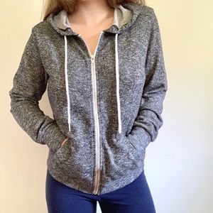 Heathered Grey Zipup Hoodie